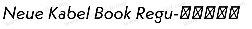 Neue Kabel Book Regu字体转换